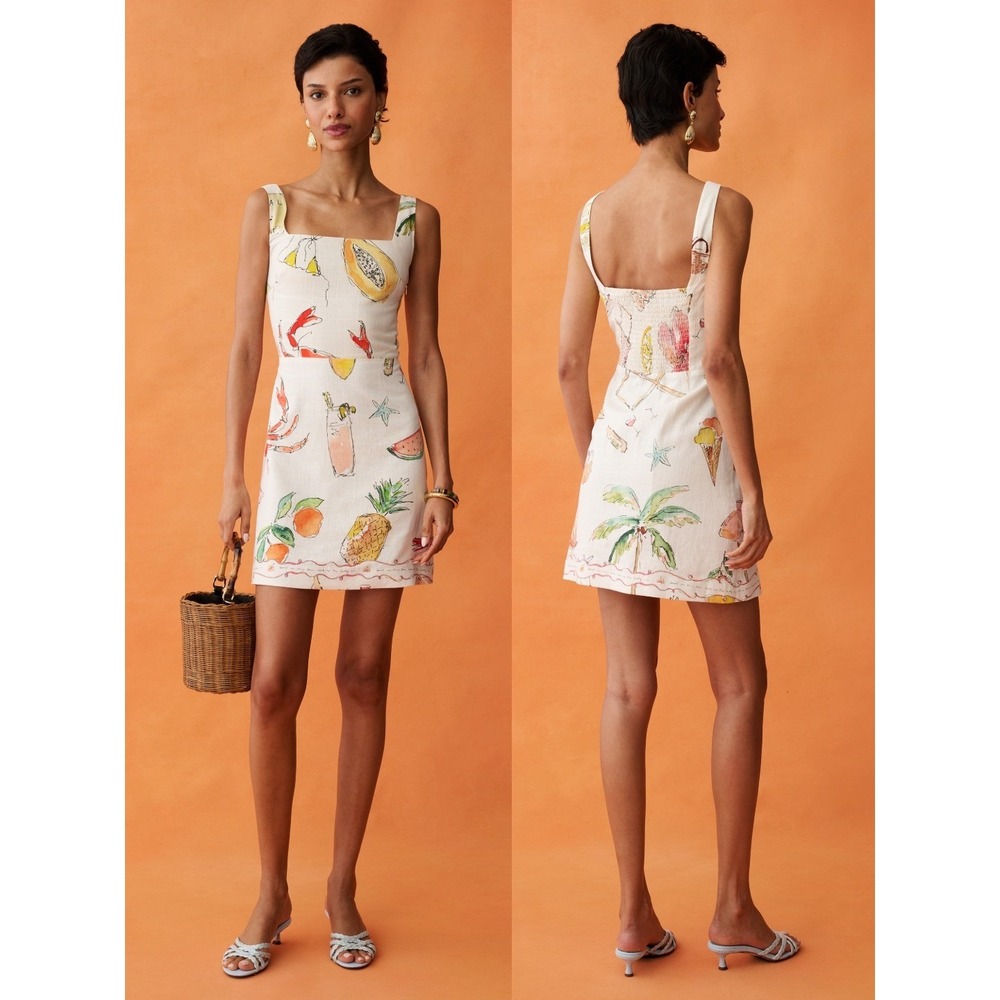 NWT ANAYA Annika Mini Dress in Seaside Escape Print - Size 6